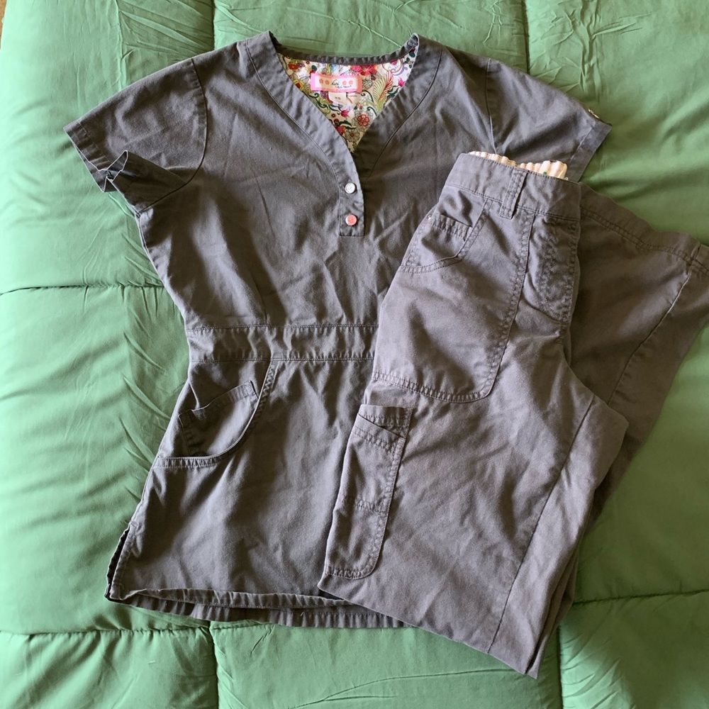 Grey Koi Scrub set